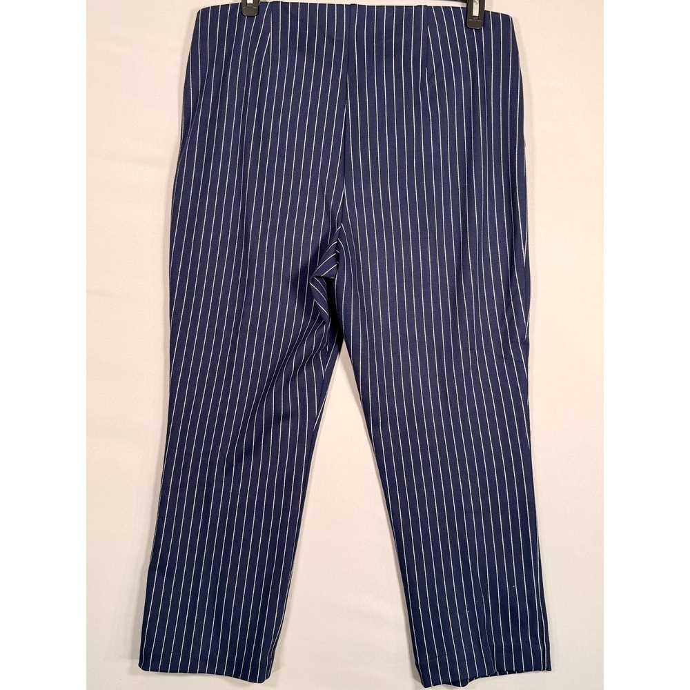Chicos Pants Womens 3R US 16R Blue Pull On Straight Leg Ankle Stretchy Casual - Picture 6 of 6